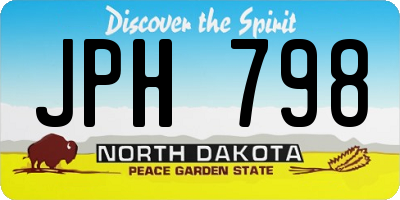ND license plate JPH798