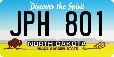 ND license plate JPH801
