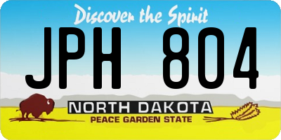 ND license plate JPH804