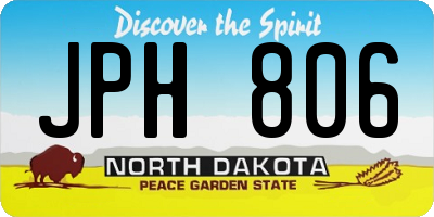 ND license plate JPH806