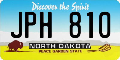 ND license plate JPH810