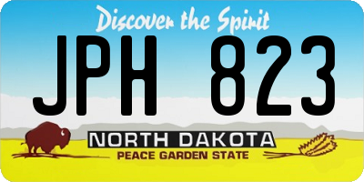 ND license plate JPH823