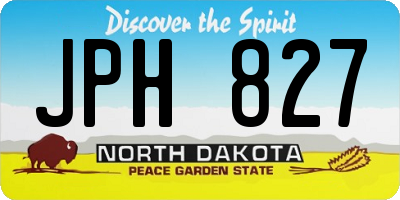 ND license plate JPH827