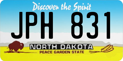 ND license plate JPH831