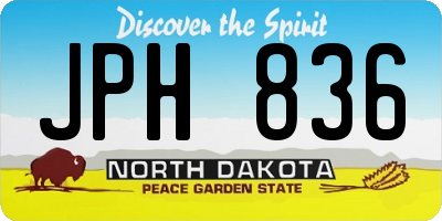 ND license plate JPH836
