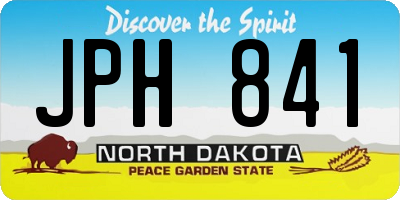 ND license plate JPH841