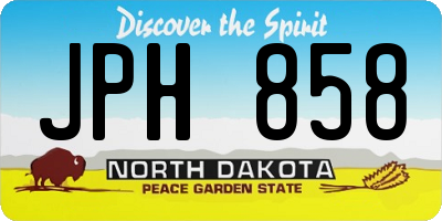 ND license plate JPH858