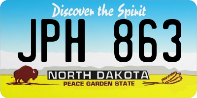 ND license plate JPH863