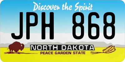 ND license plate JPH868