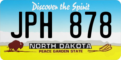 ND license plate JPH878