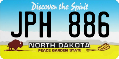 ND license plate JPH886