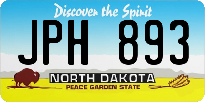 ND license plate JPH893