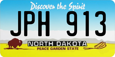 ND license plate JPH913