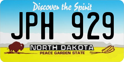 ND license plate JPH929