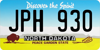 ND license plate JPH930