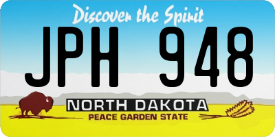 ND license plate JPH948