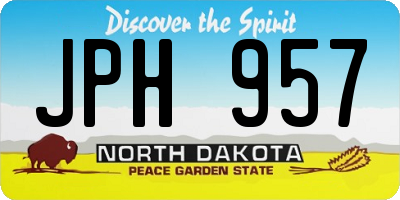 ND license plate JPH957
