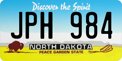 ND license plate JPH984
