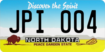 ND license plate JPI004