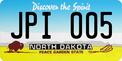 ND license plate JPI005