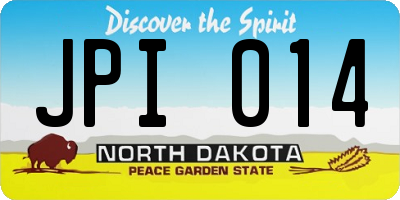 ND license plate JPI014