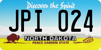 ND license plate JPI024