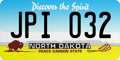 ND license plate JPI032