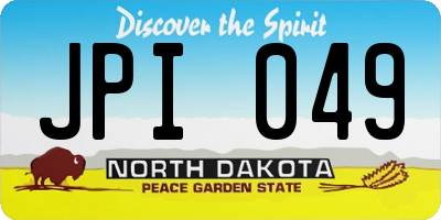 ND license plate JPI049