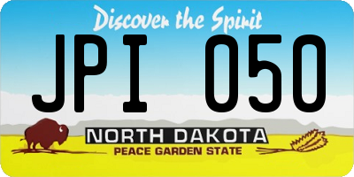 ND license plate JPI050