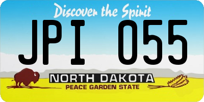 ND license plate JPI055