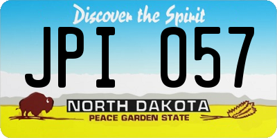 ND license plate JPI057
