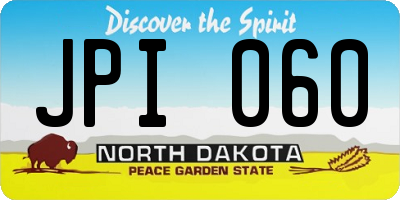 ND license plate JPI060