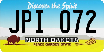 ND license plate JPI072