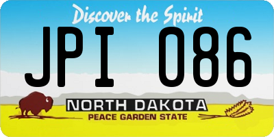 ND license plate JPI086