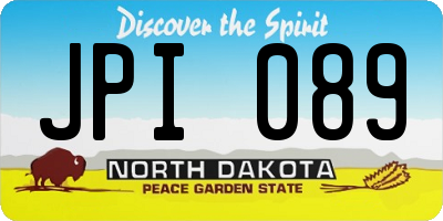 ND license plate JPI089