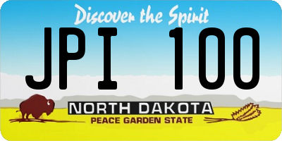 ND license plate JPI100
