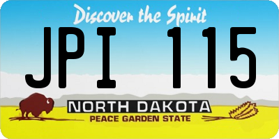 ND license plate JPI115