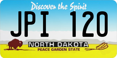 ND license plate JPI120