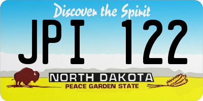 ND license plate JPI122