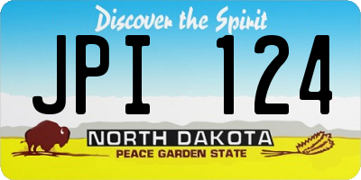 ND license plate JPI124