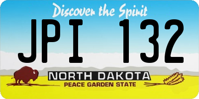 ND license plate JPI132