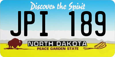 ND license plate JPI189