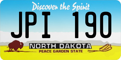 ND license plate JPI190