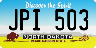 ND license plate JPI503