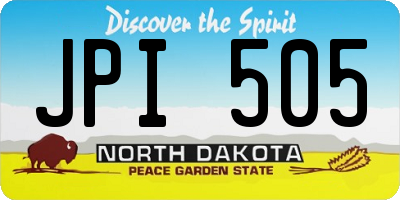 ND license plate JPI505