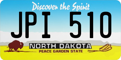 ND license plate JPI510