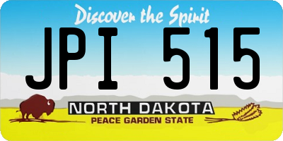 ND license plate JPI515