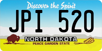ND license plate JPI520
