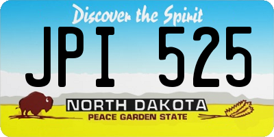 ND license plate JPI525
