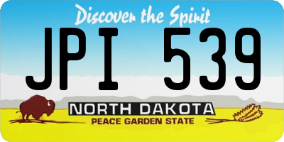 ND license plate JPI539